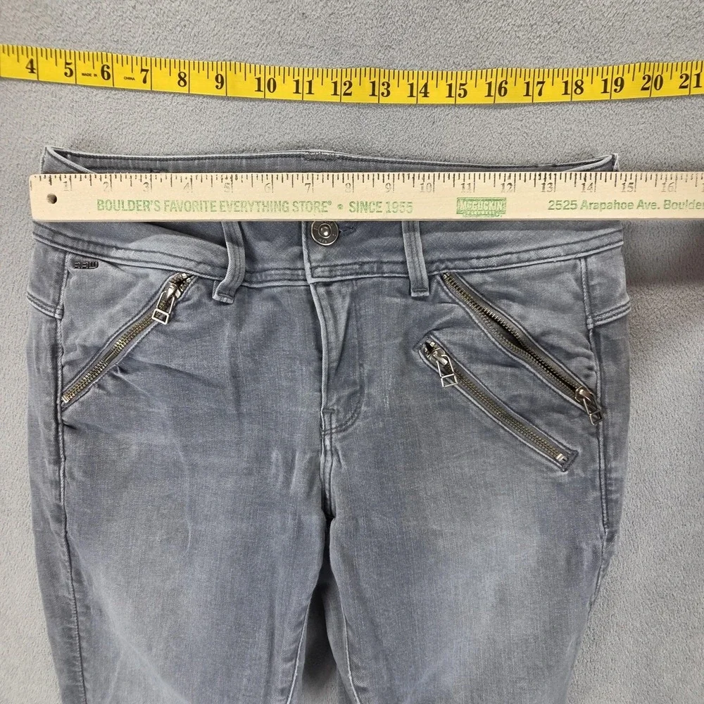 G-Star Raw Lynn Jeans Womens Gray Mid Rise Skinny Ankle Zip‎ Fits 29x28
